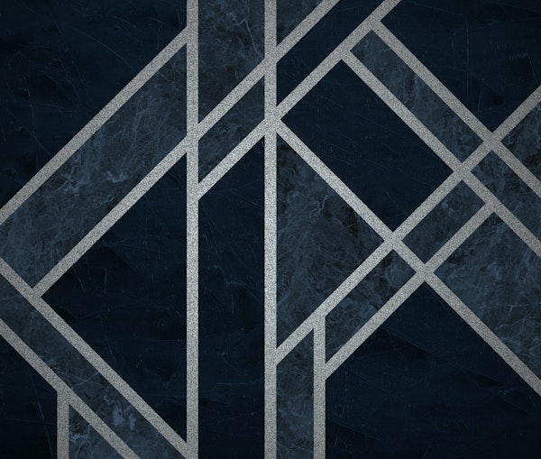 Cold Blue Stone Art Deco