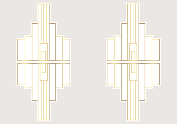 Minimal Grey Art Deco Abstract