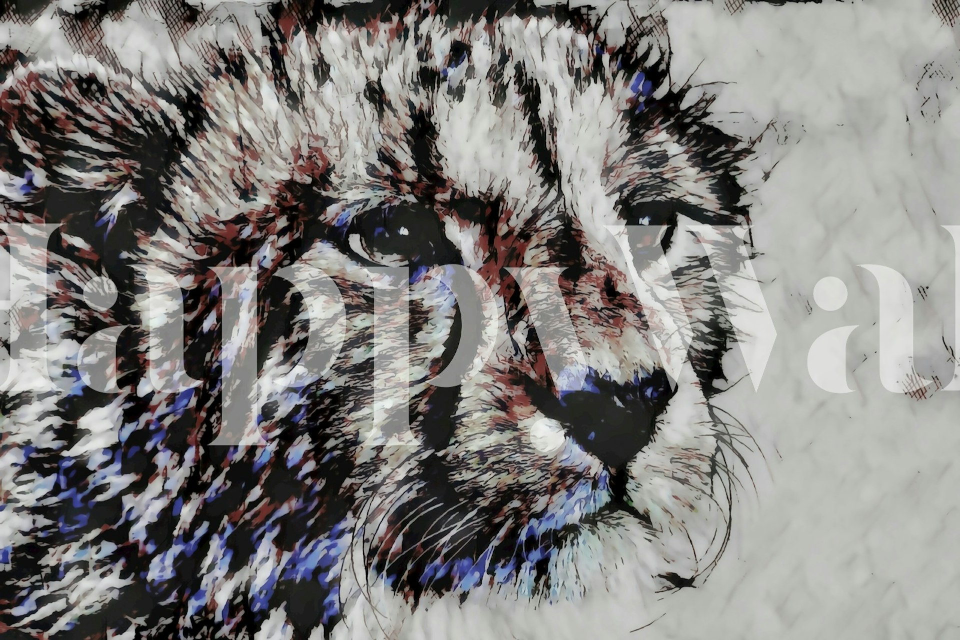 Cheetah on Grey Background Wallpaper Buy Now Happywall