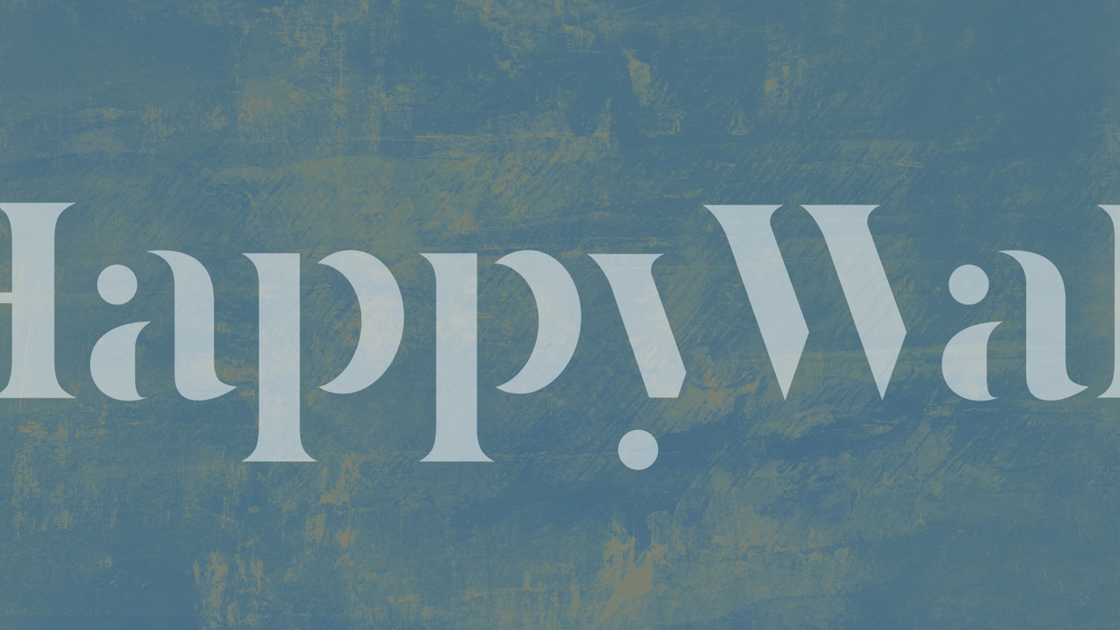 Abstract blue paint texture wallpaper in a room