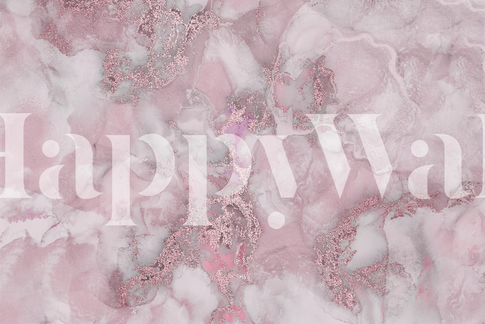 Ontwerp van Alcohol Ink Pastel Pink Marble-behang in een kamer