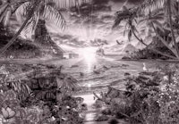 Mystical Bay Black and White behang