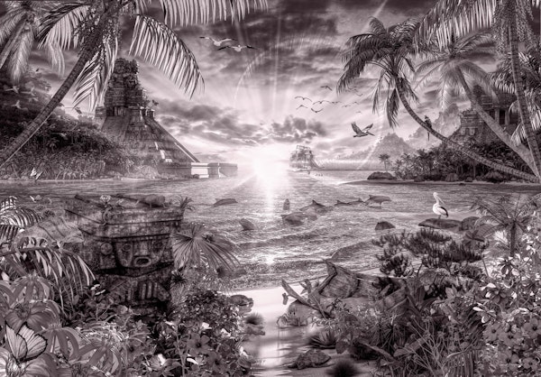 Mystical Bay Black and White