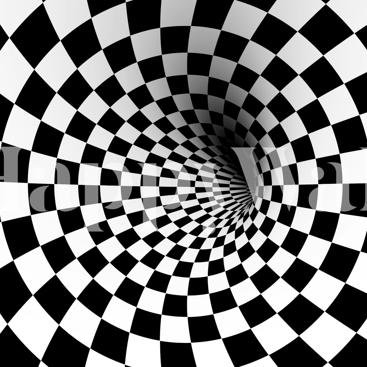 Checker tube tapet i en rumindretning