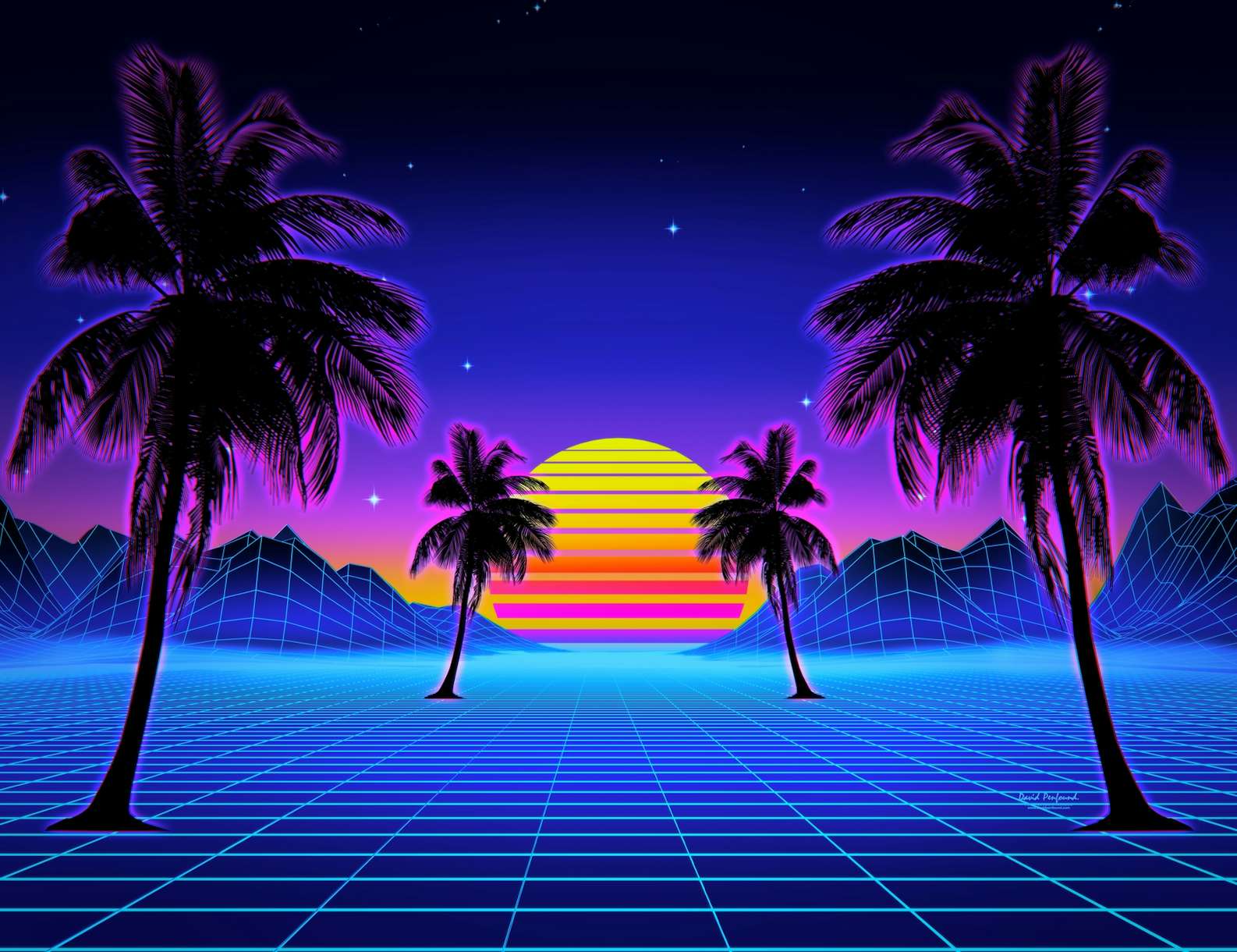 Retro 80s computer Art wallpaper - Happywall