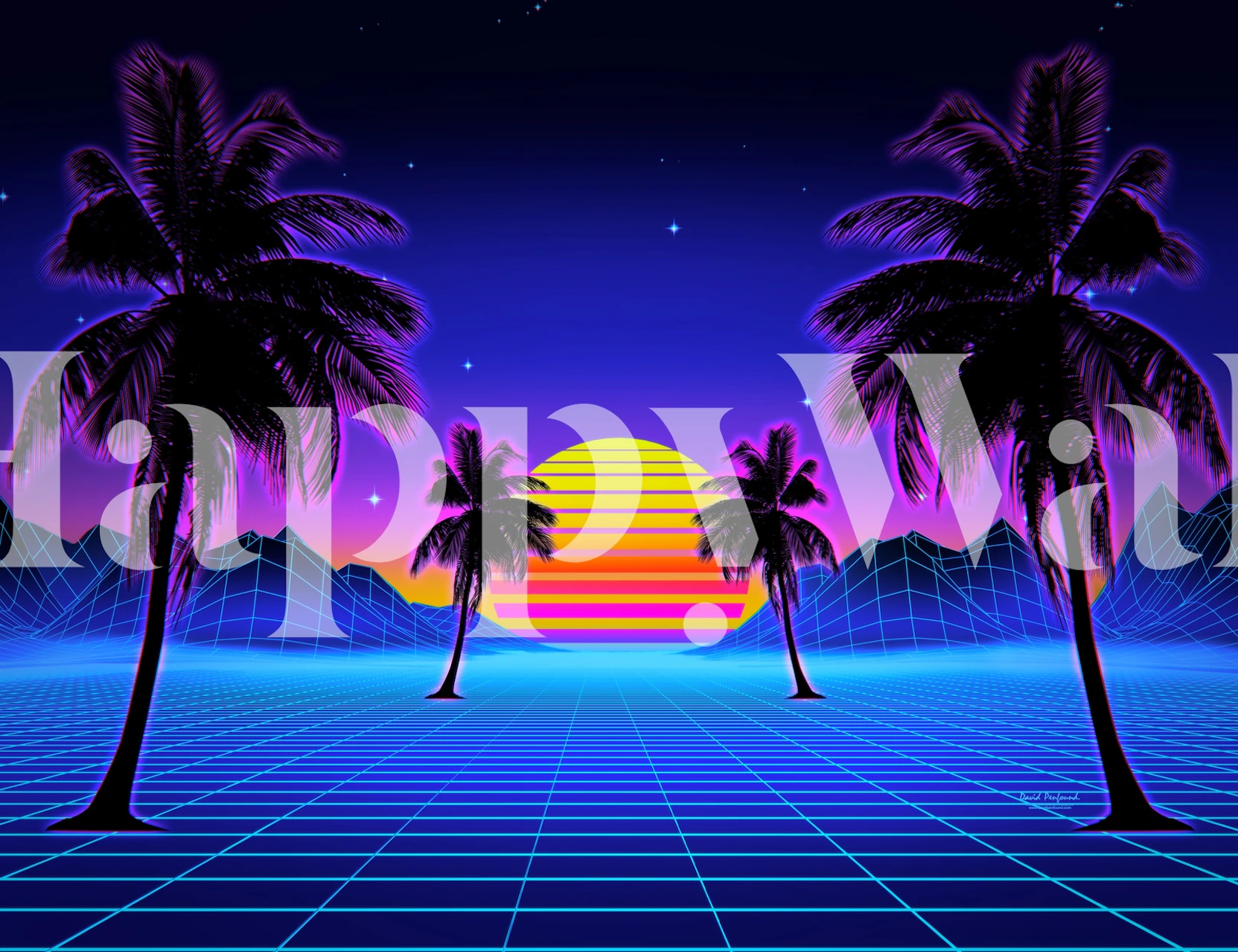 Papel de parede Vintage 80s Retro Computer Art