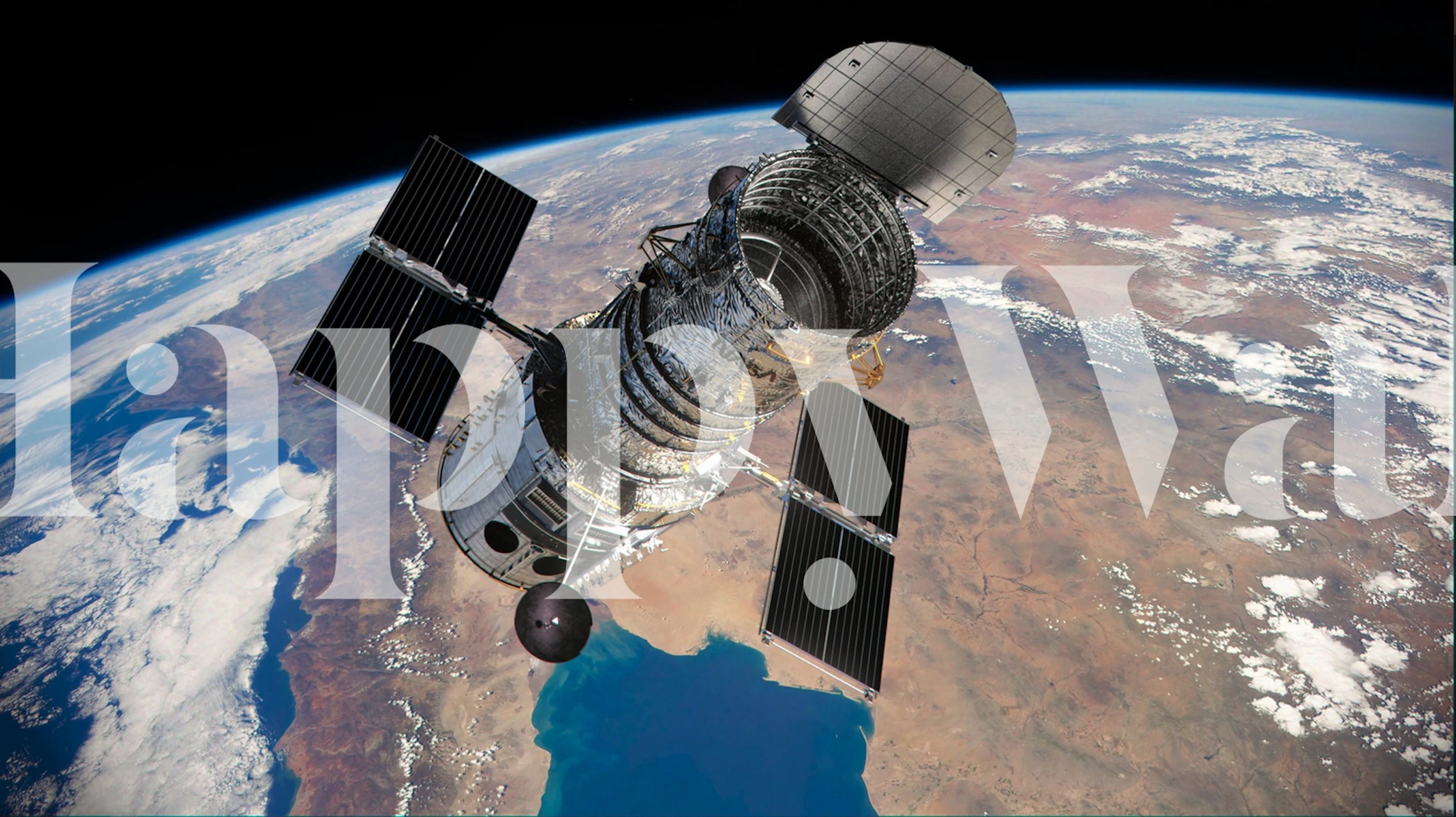 Hubble California wallpaper in a room