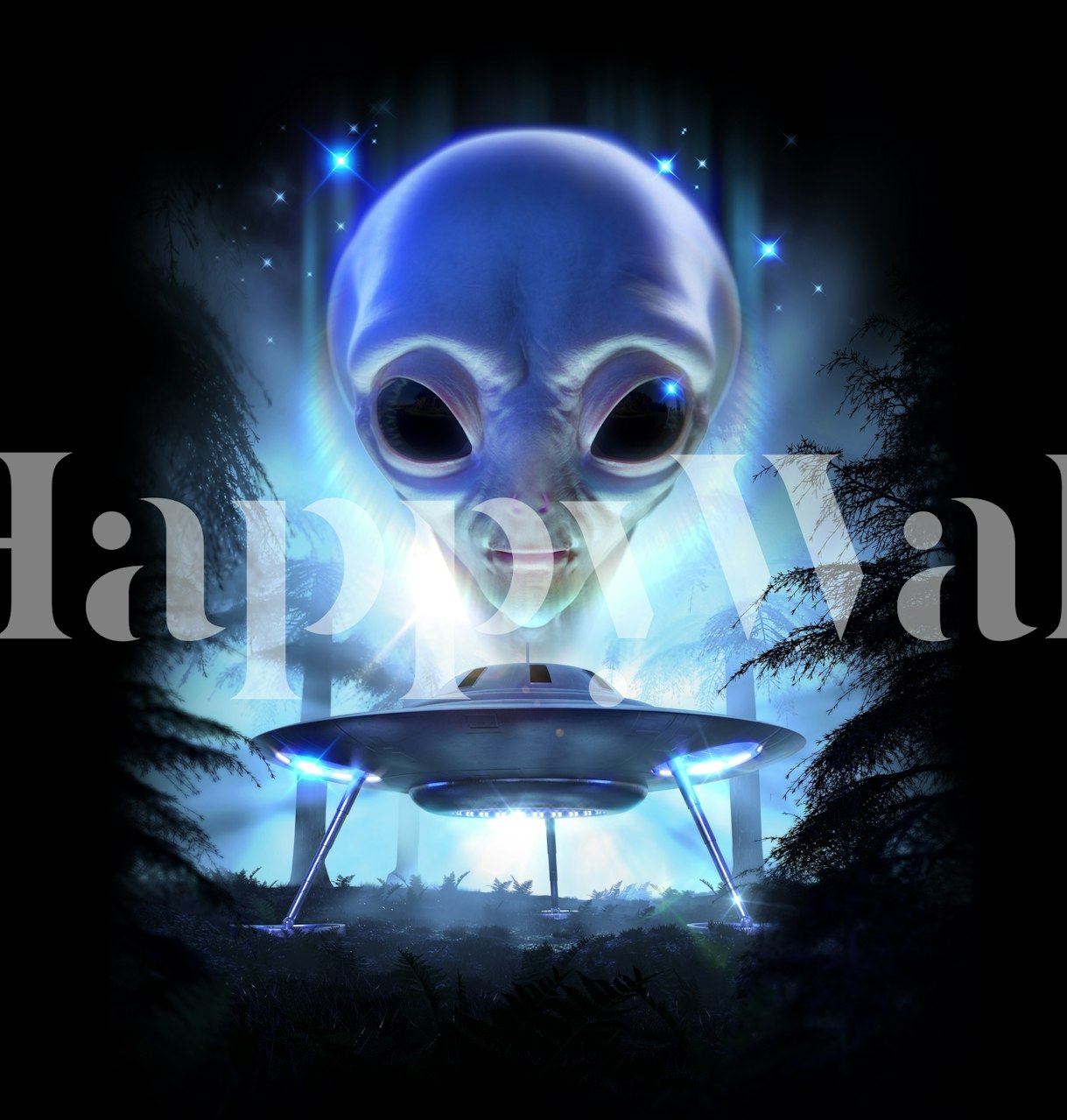 The Arrival Tapete im Raum dargestellt