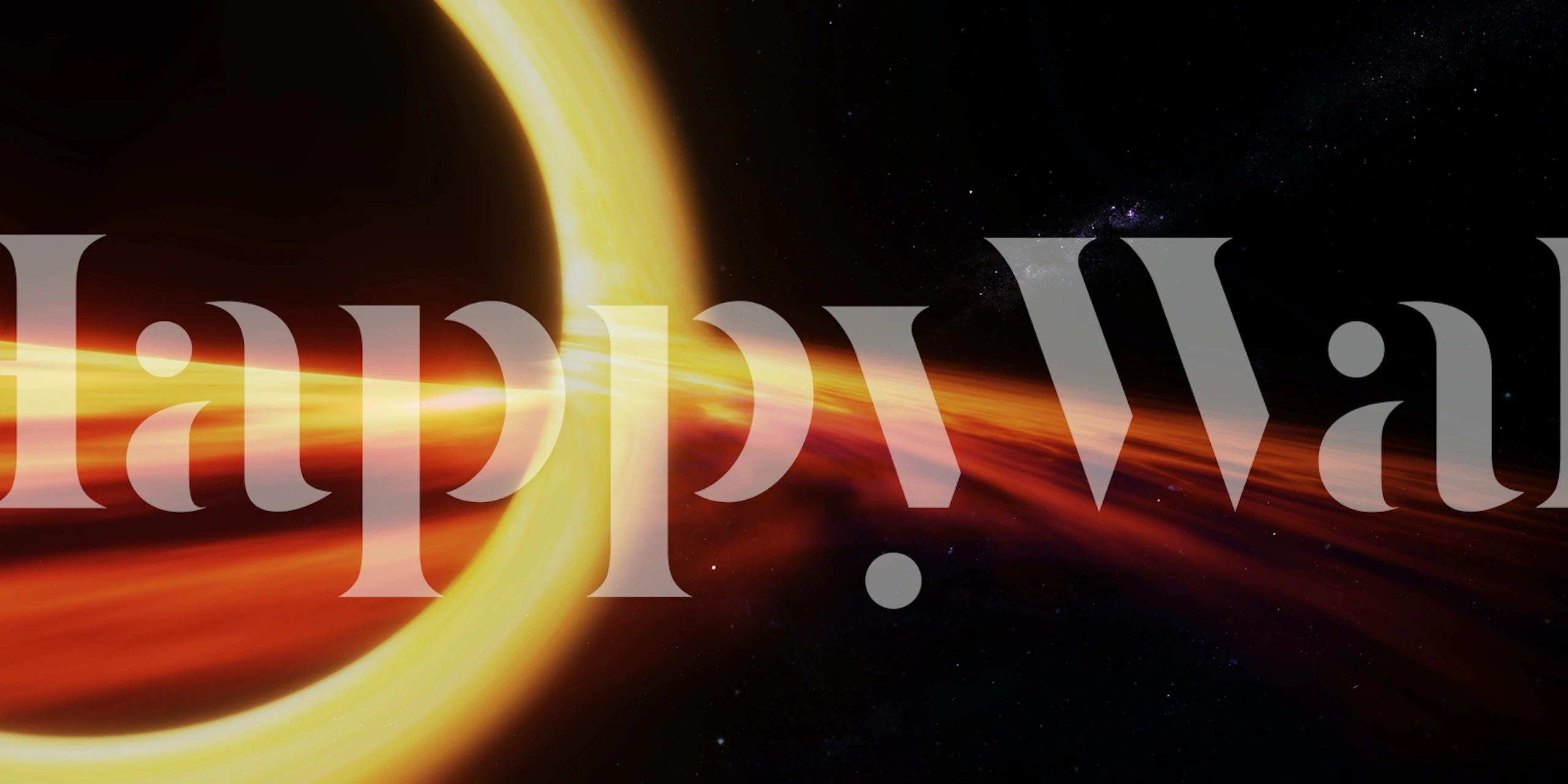 Blackhole wallpaper in a room setting