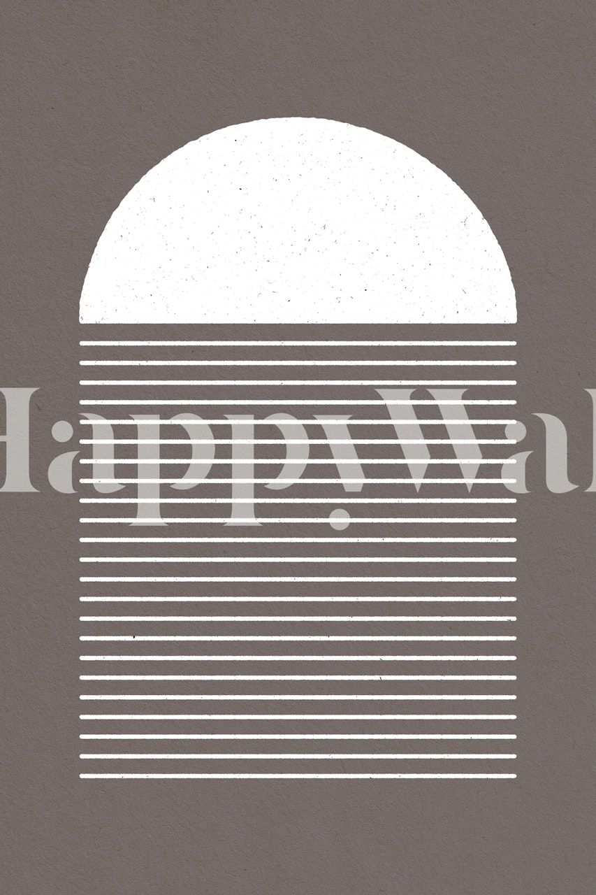 Gray background with white geometric striped pattern wallpaper