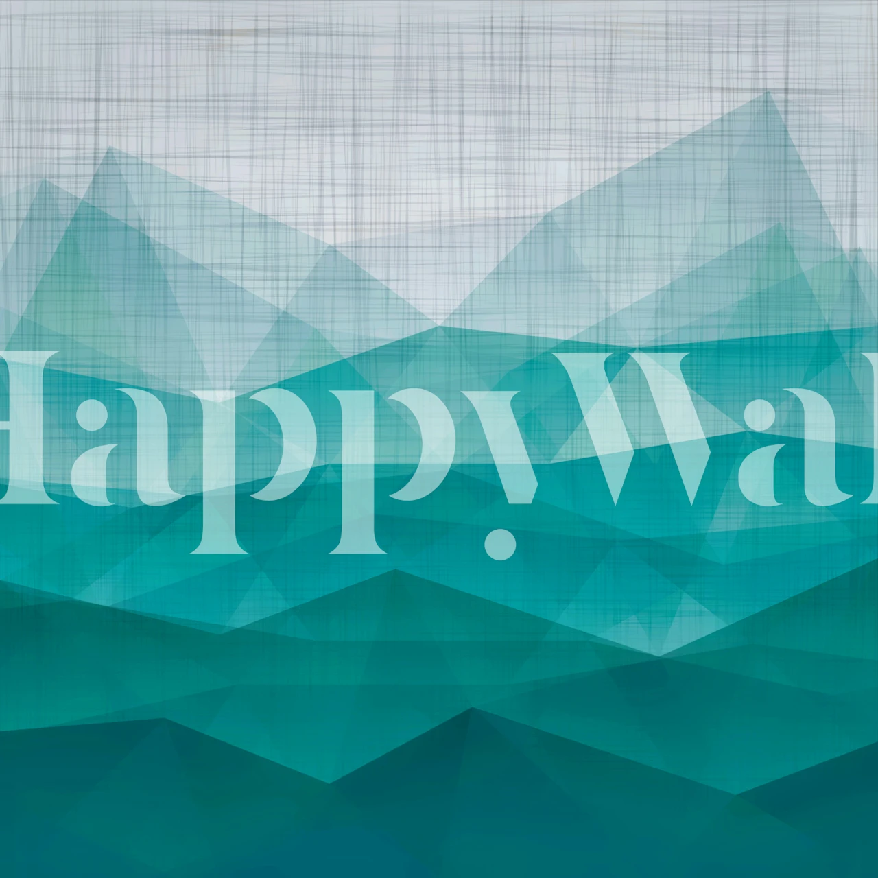 Mural de pared de patrón triangular geométrico en menta abstracta