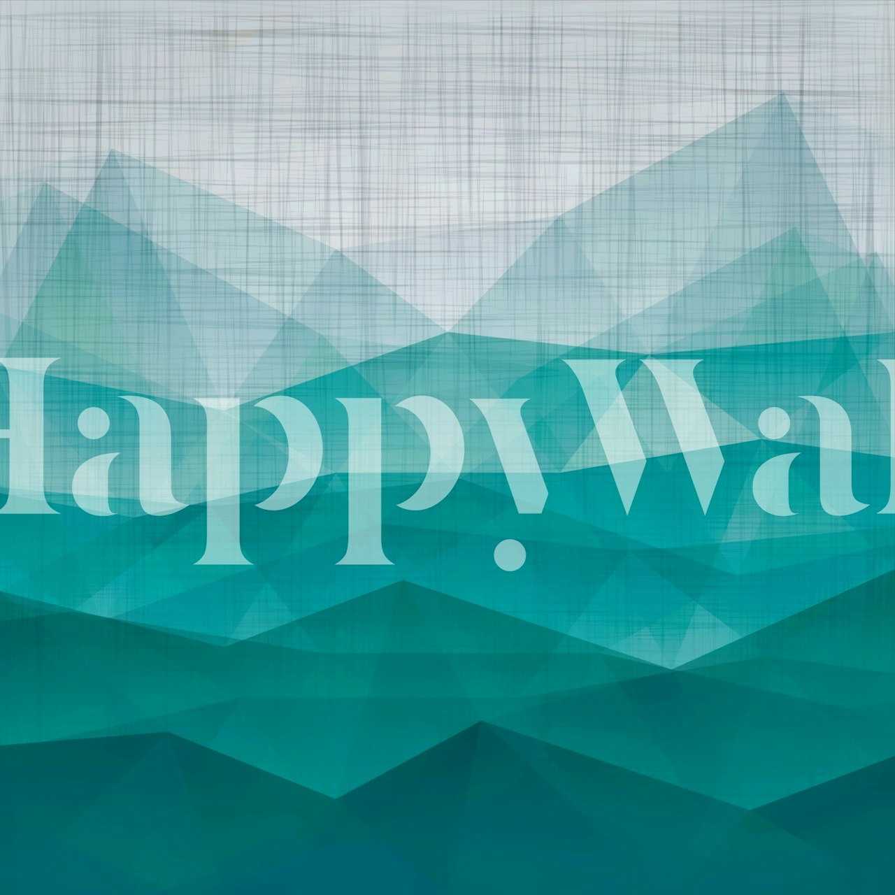 Minimal Triangles Mint Green wallpaper in a room