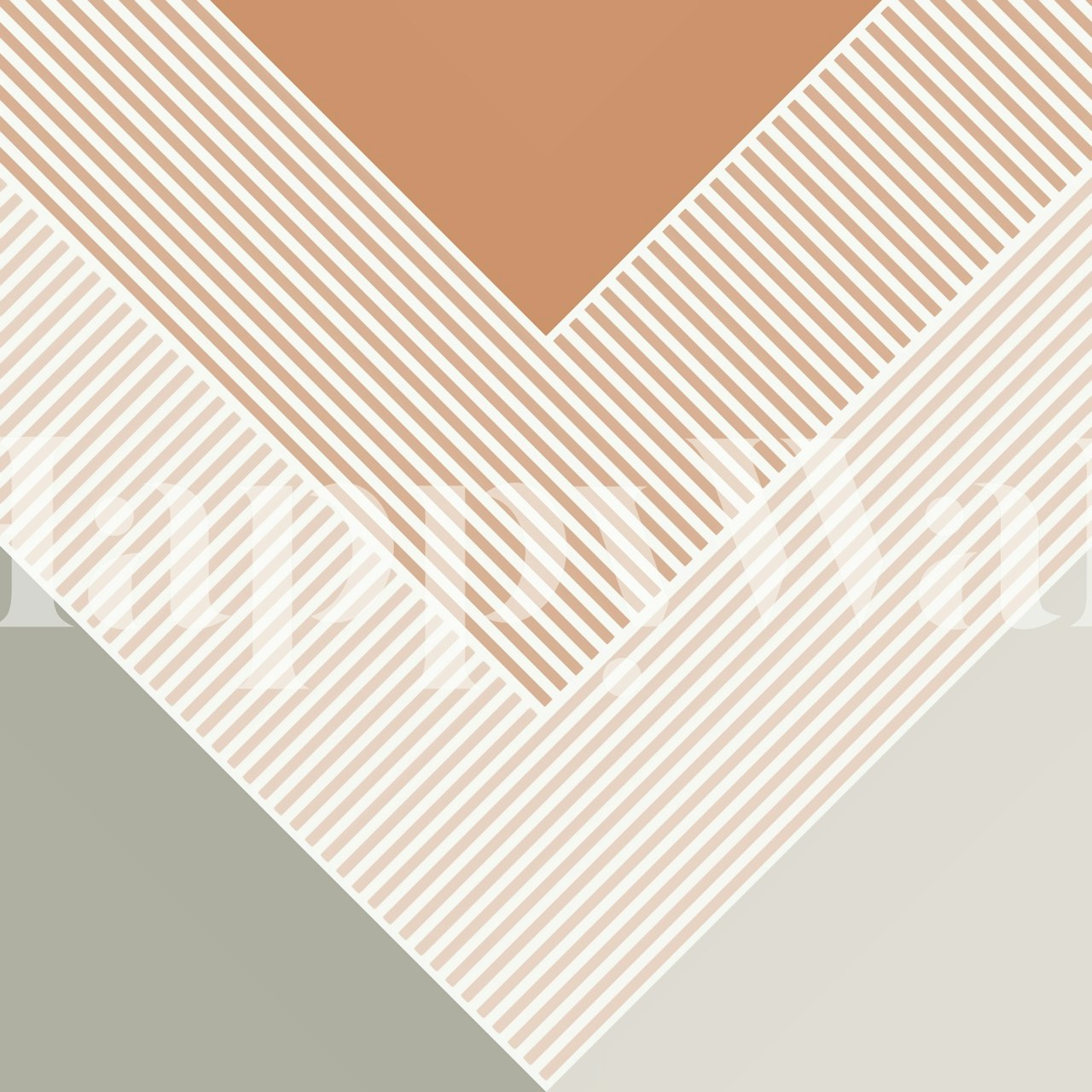 Minimal Triangles Neutrals vægmaleri med overlappende geometriske mønstre i beroligende neutrale toner