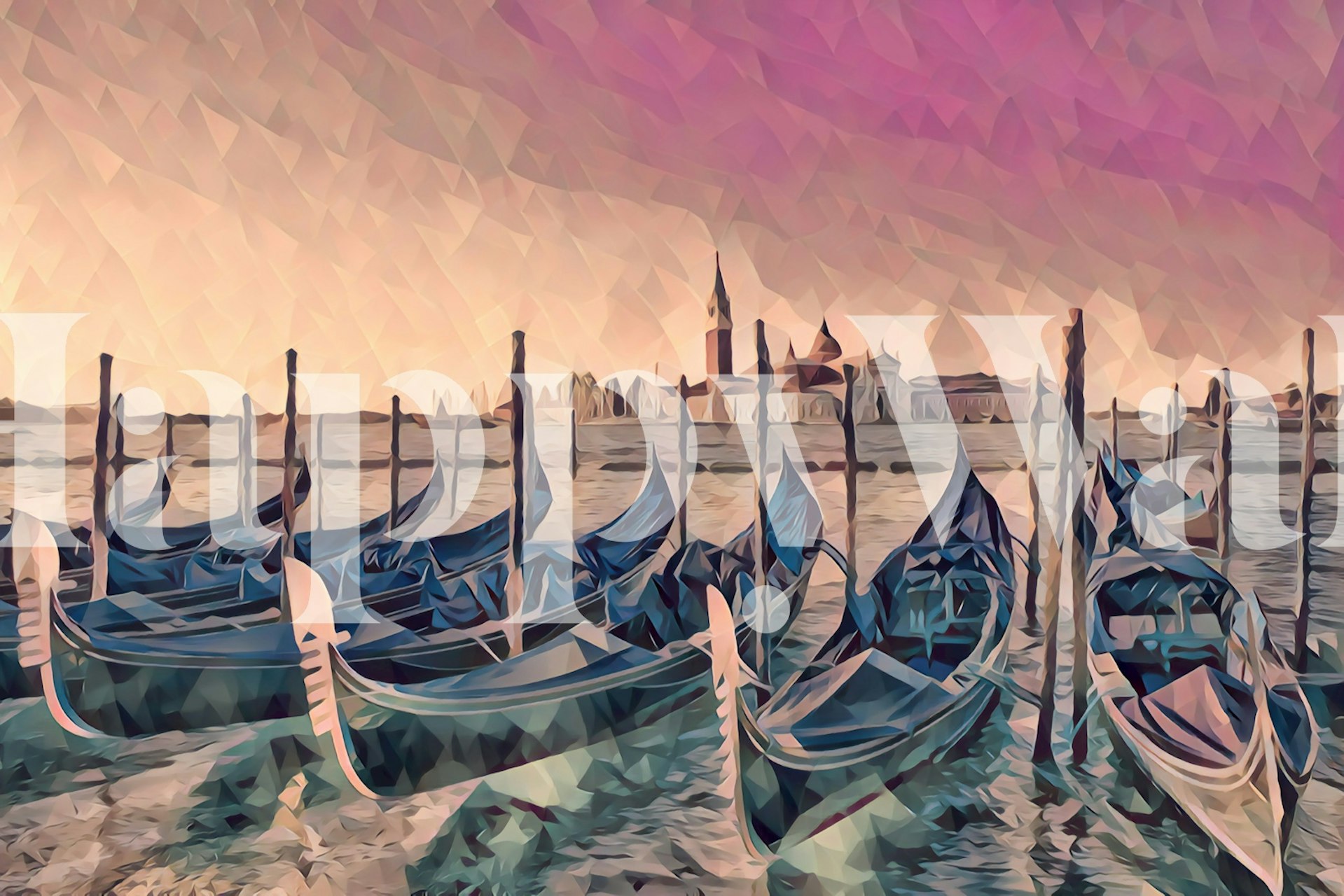 Ταπετσαρία Venice Sunset σε ένα δωμάτιο