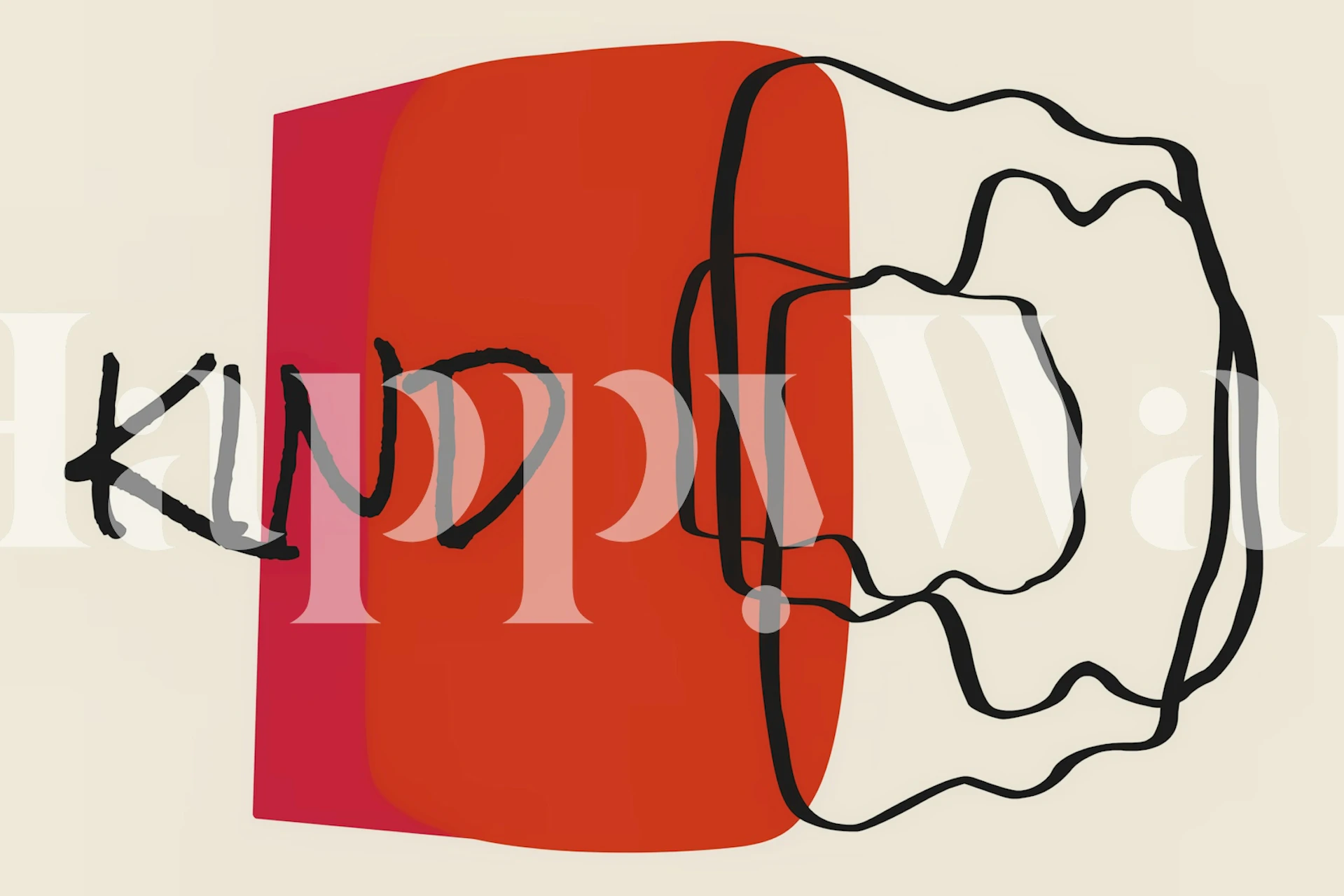 Design de papier peint Kind Graffiti dans une chambre