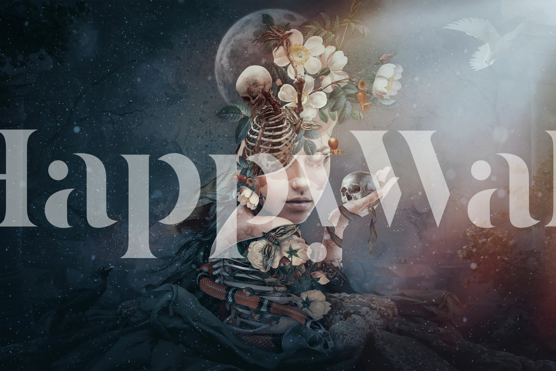 Fondo de pantalla Moonlight beauty en un interior elegante