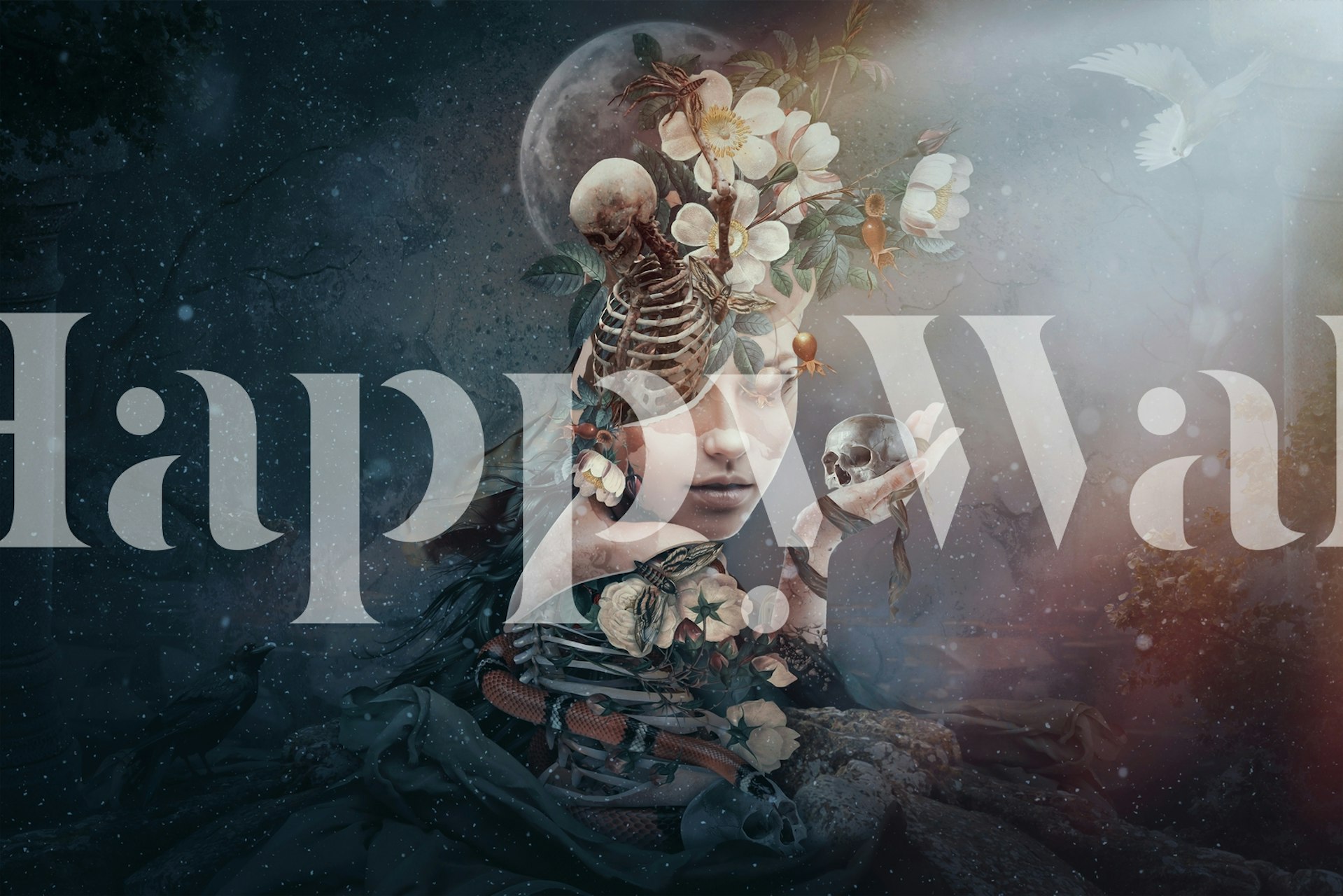 Wallpaper Moonlight beauty in un interno elegante