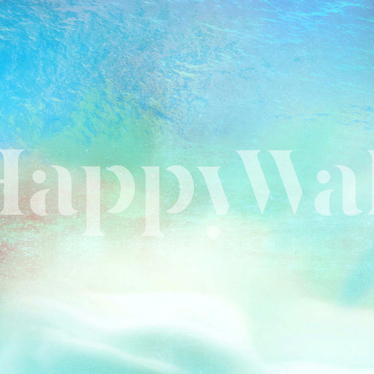 Abstract fluid patterns in blue and green tones wallpaper