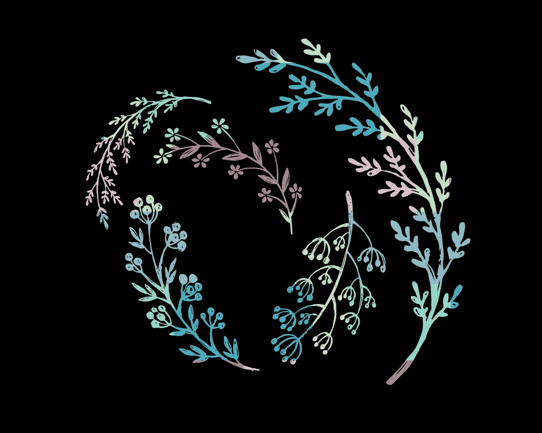 Hand Drawn Vintage Flowers wallpaper Happywall