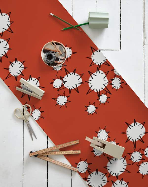 Hand Drawn Japandi Flowers wallpaper roll