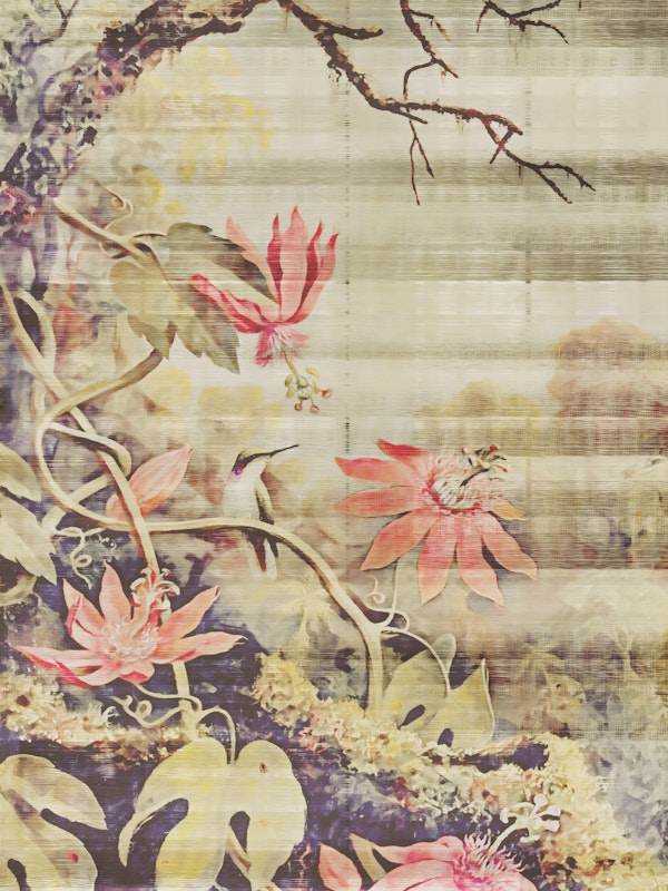 Tropics on Hand Drawn Silk