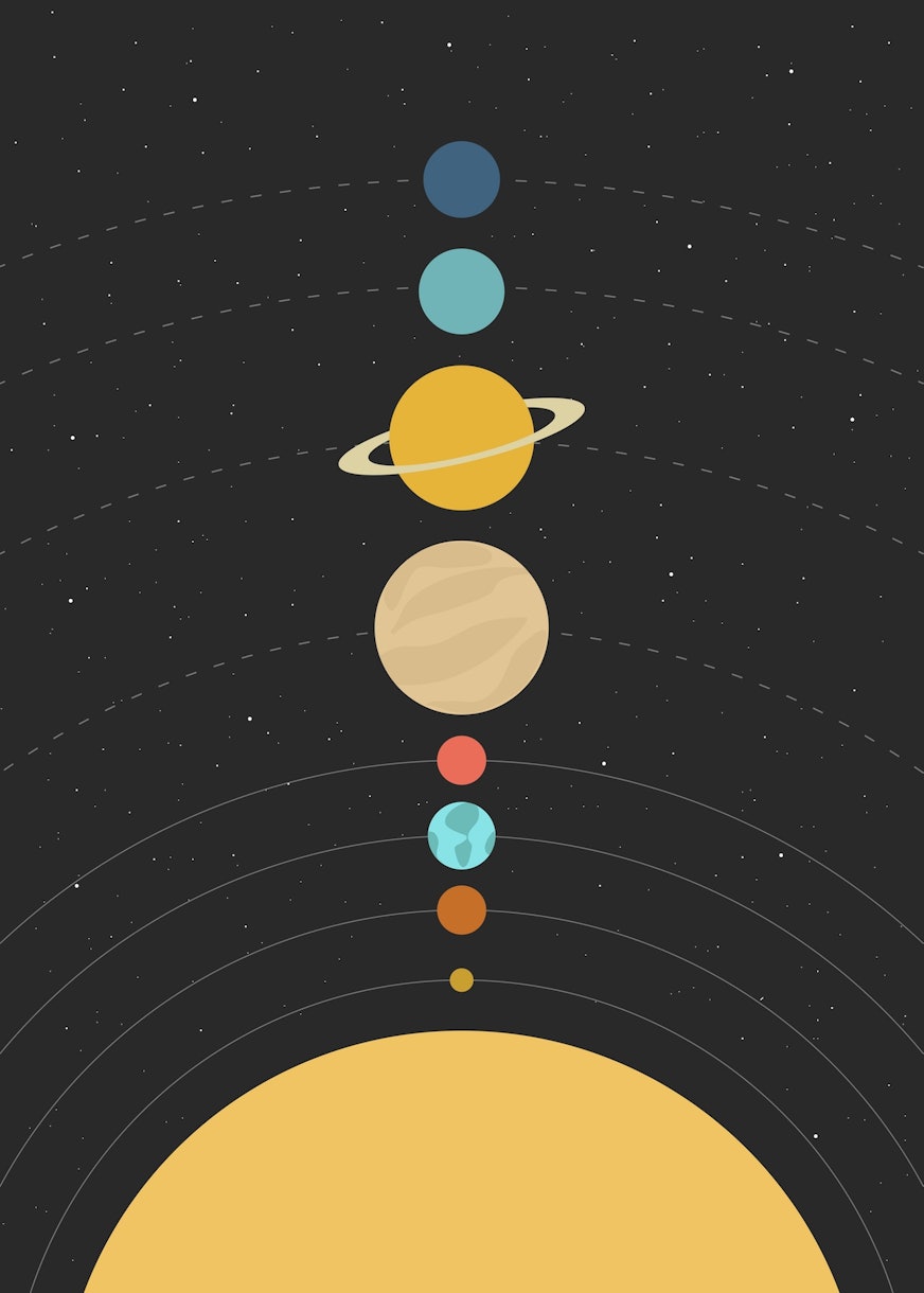 Solar System ArtPrInk wallpaper - Happywall