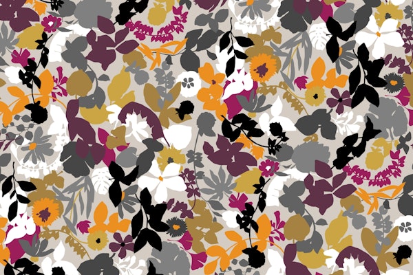 Foliage mustard grey purple