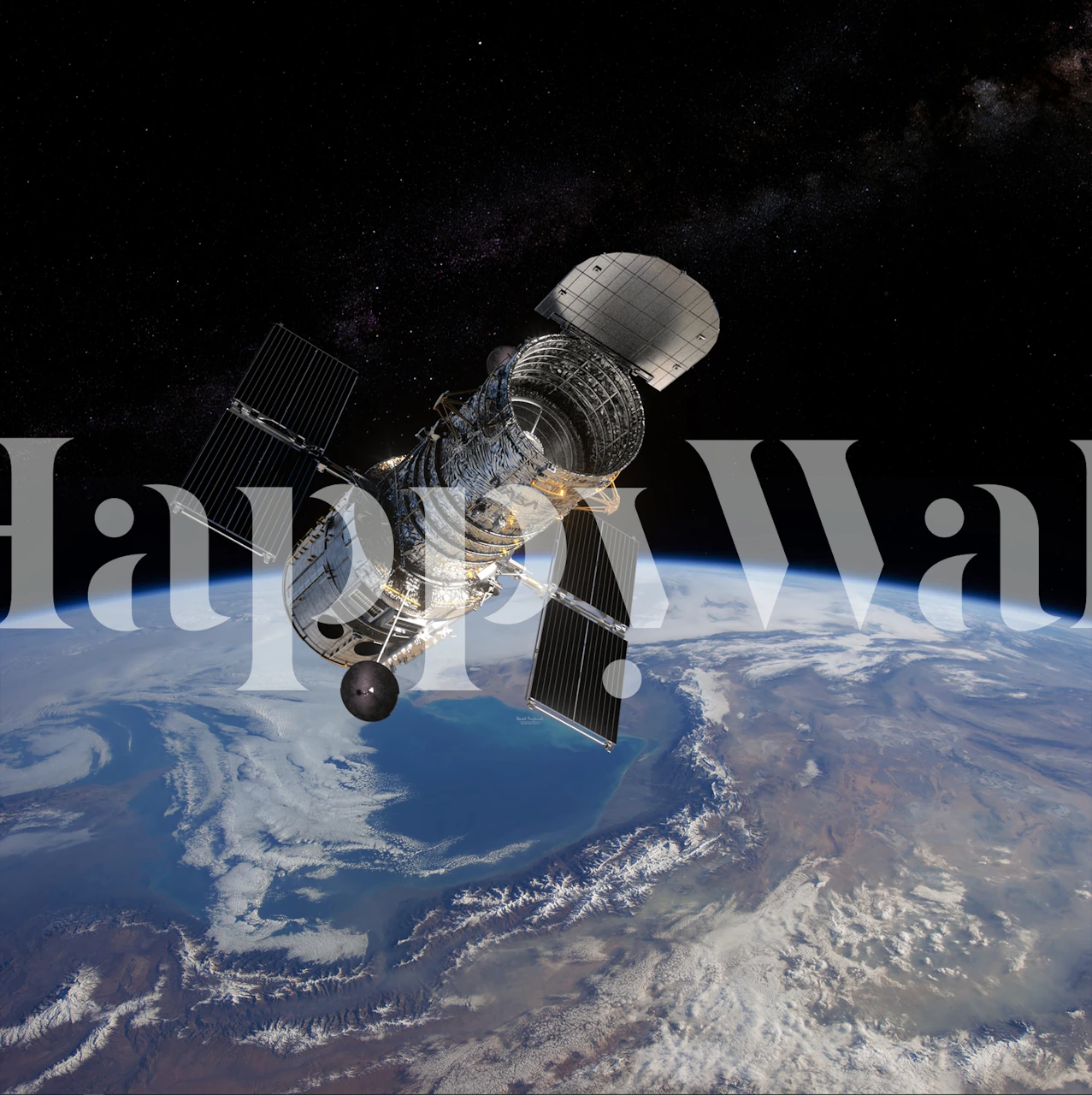 papel pintado Hubble Space Telescope en una habitación