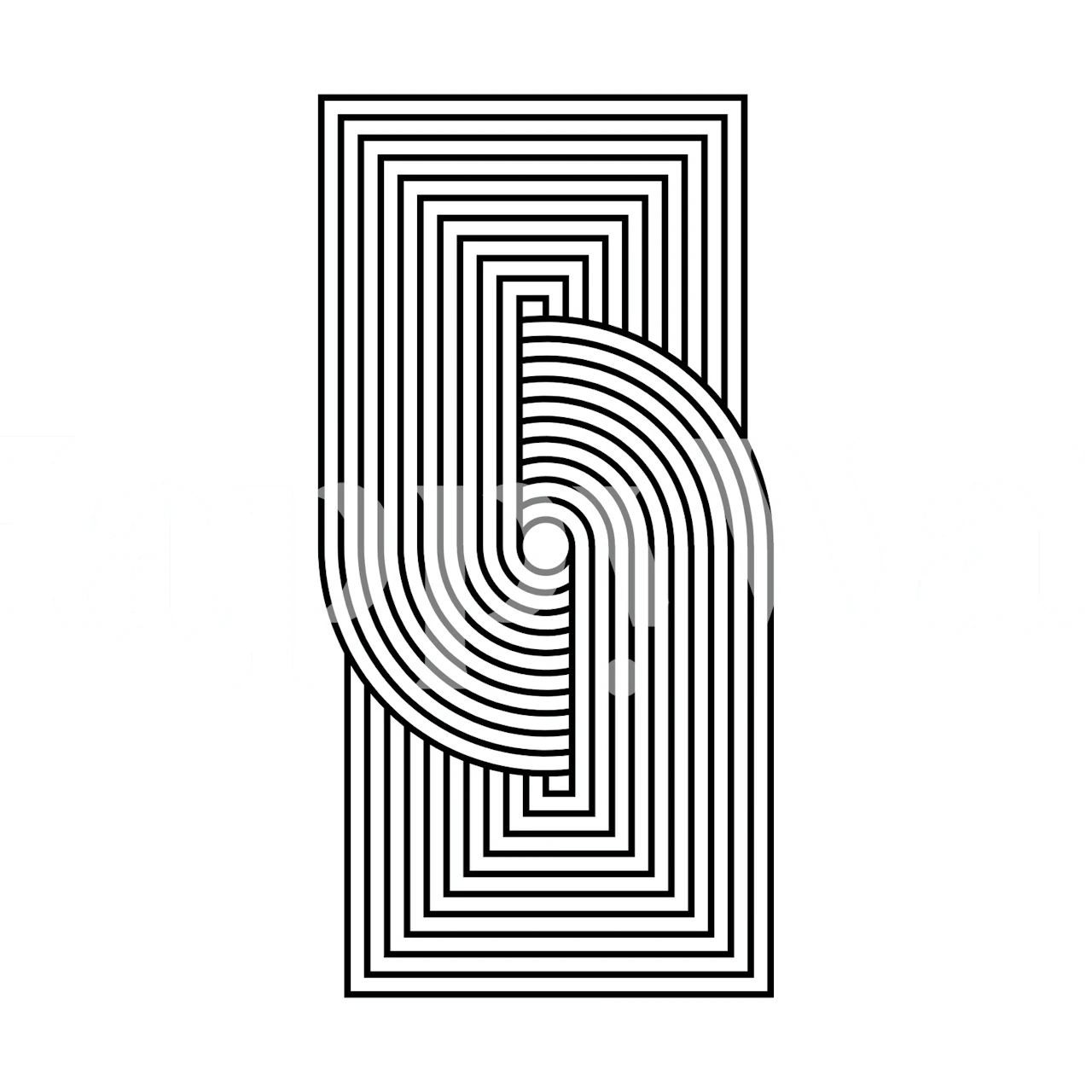 Inward Reflection wallpaper in a modern room