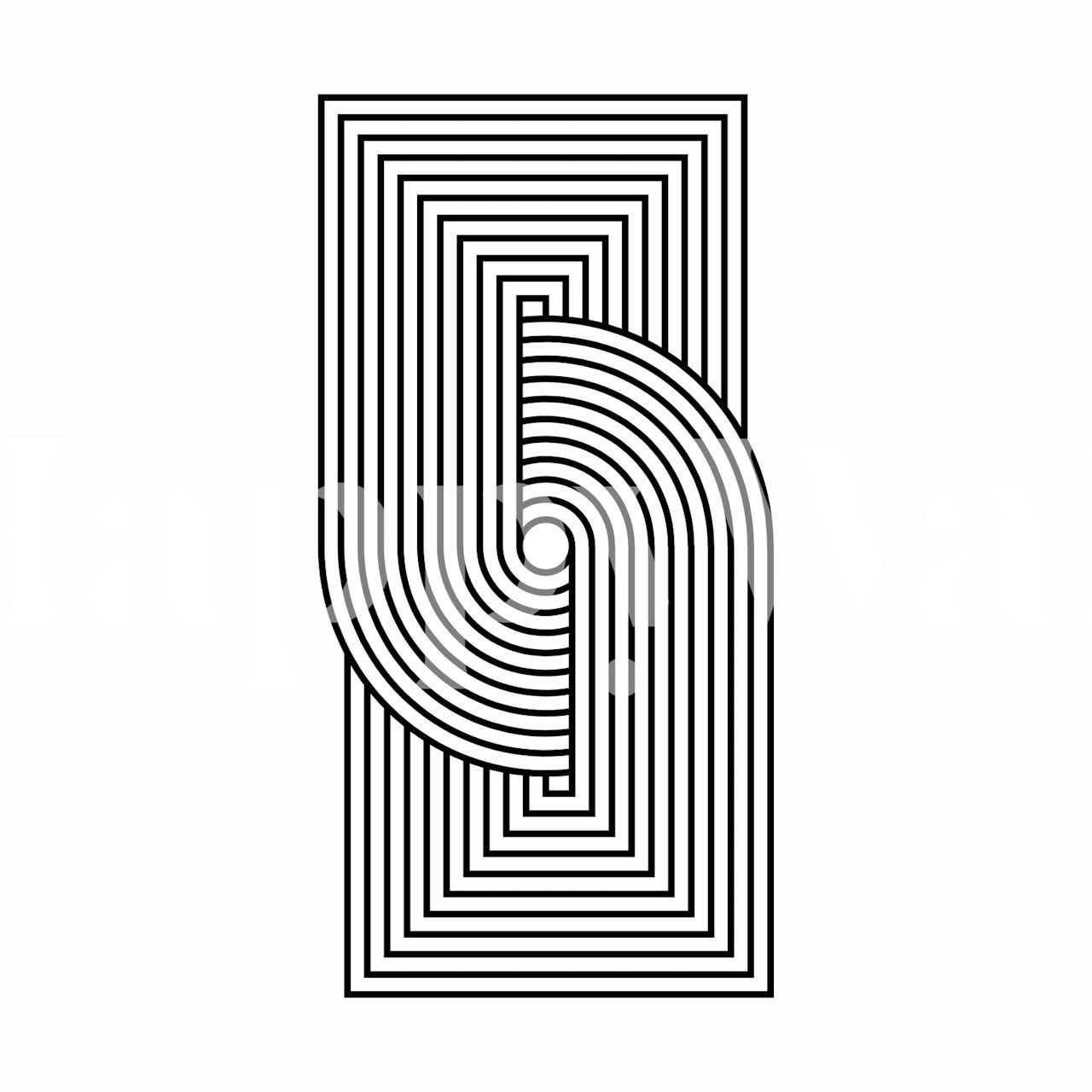 Ταπετσαρία Inward Reflection σε σύγχρονο δωμάτιο