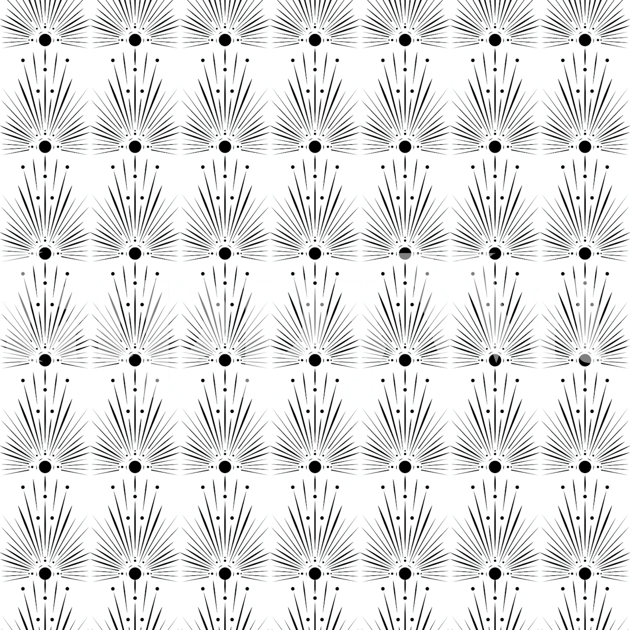 Monochromatic burst pattern wall mural named Shine From Within