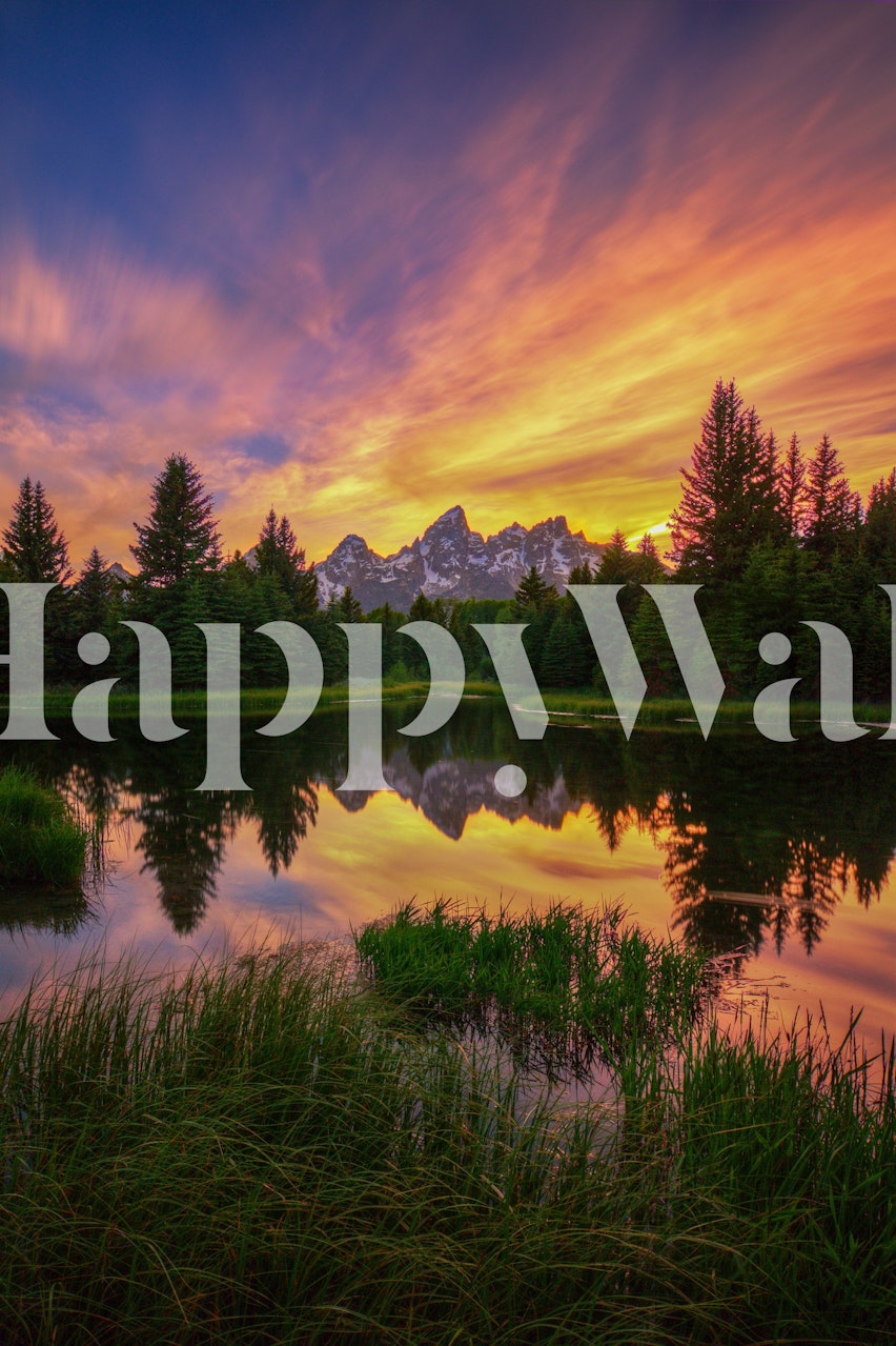 Last Rays at The Grand Tetons tapeta v pokoji