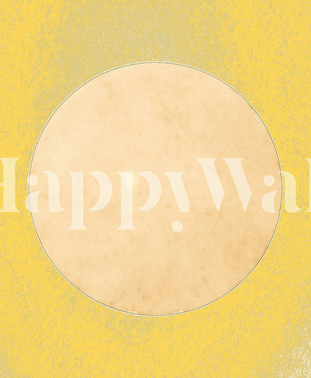 Yellow Moon wallpaper displayed in a room