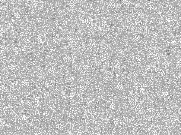 Minimal Poppies Pattern Grey