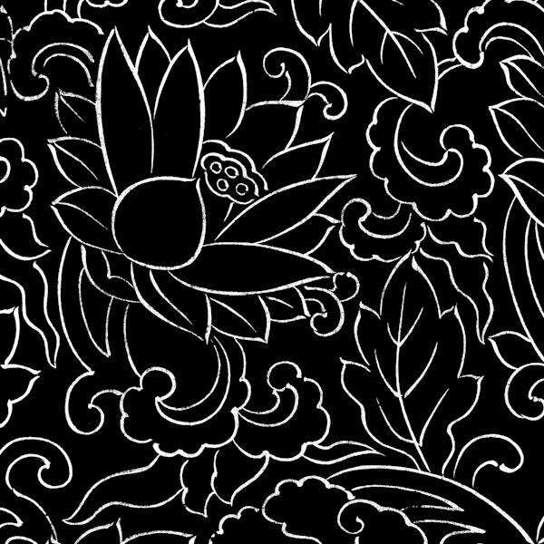 Lotus Flowers on Black