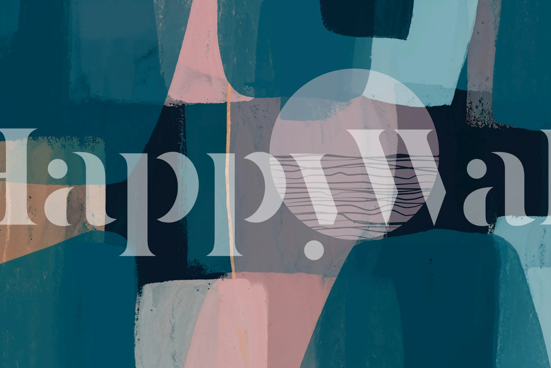 Zidna obloga Teal Moon Meditation u sobi