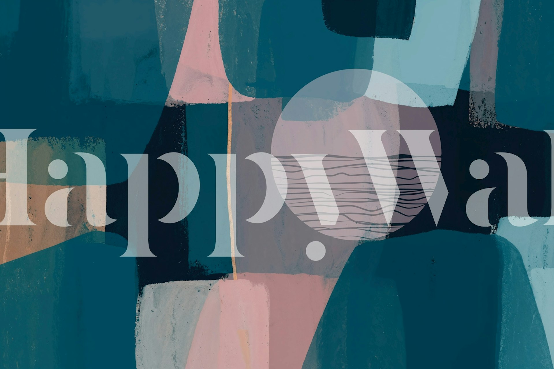 Teal Moon Meditation wallpaper in a room