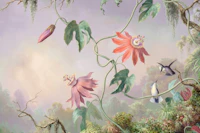 Vintage Jungle Pastel Painting behang