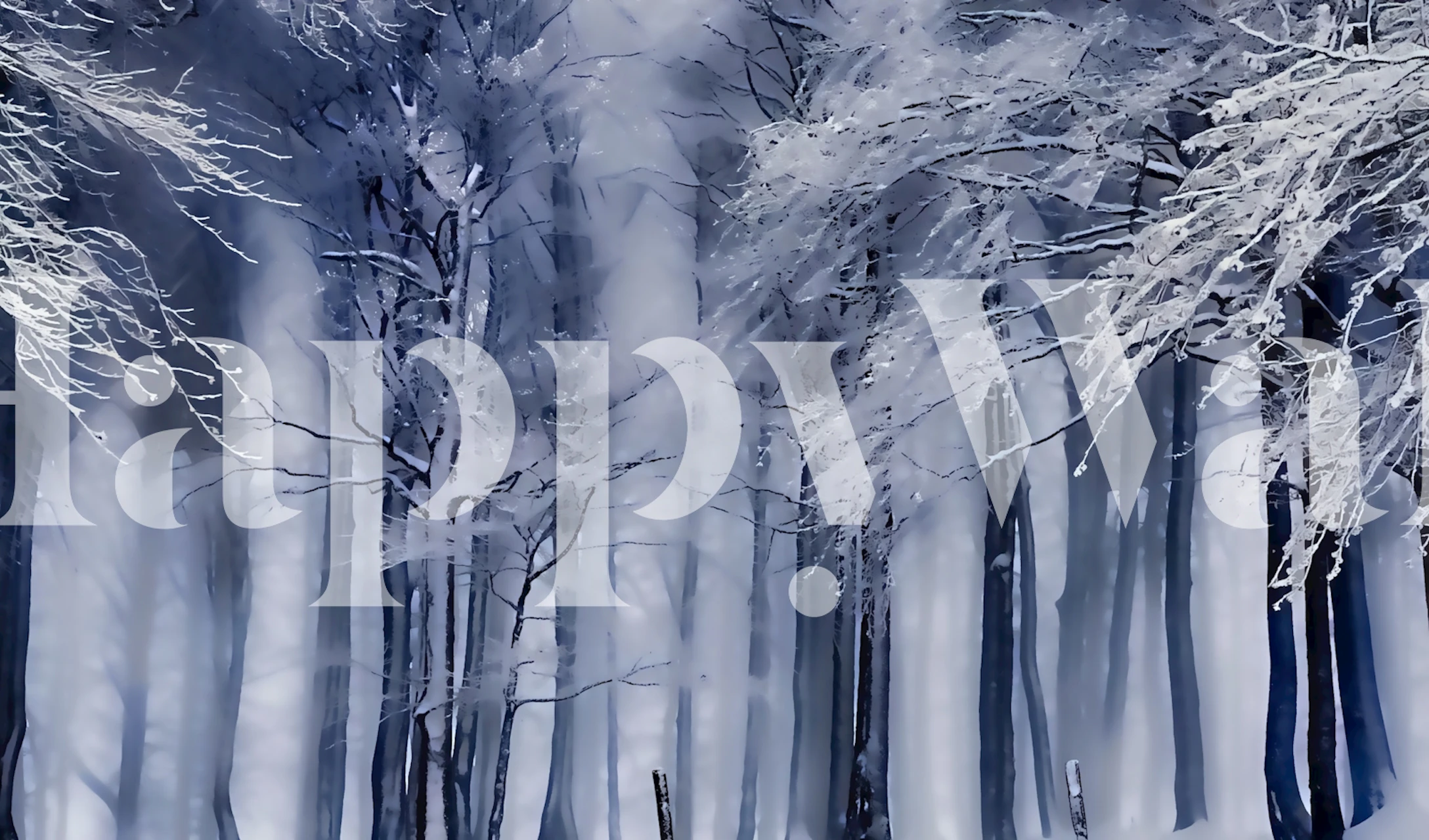 Blue Moon Forest wallpaper in a room