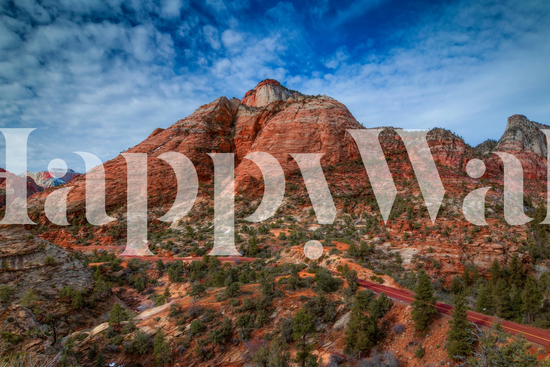 The Road To Zion wallpaper in a room