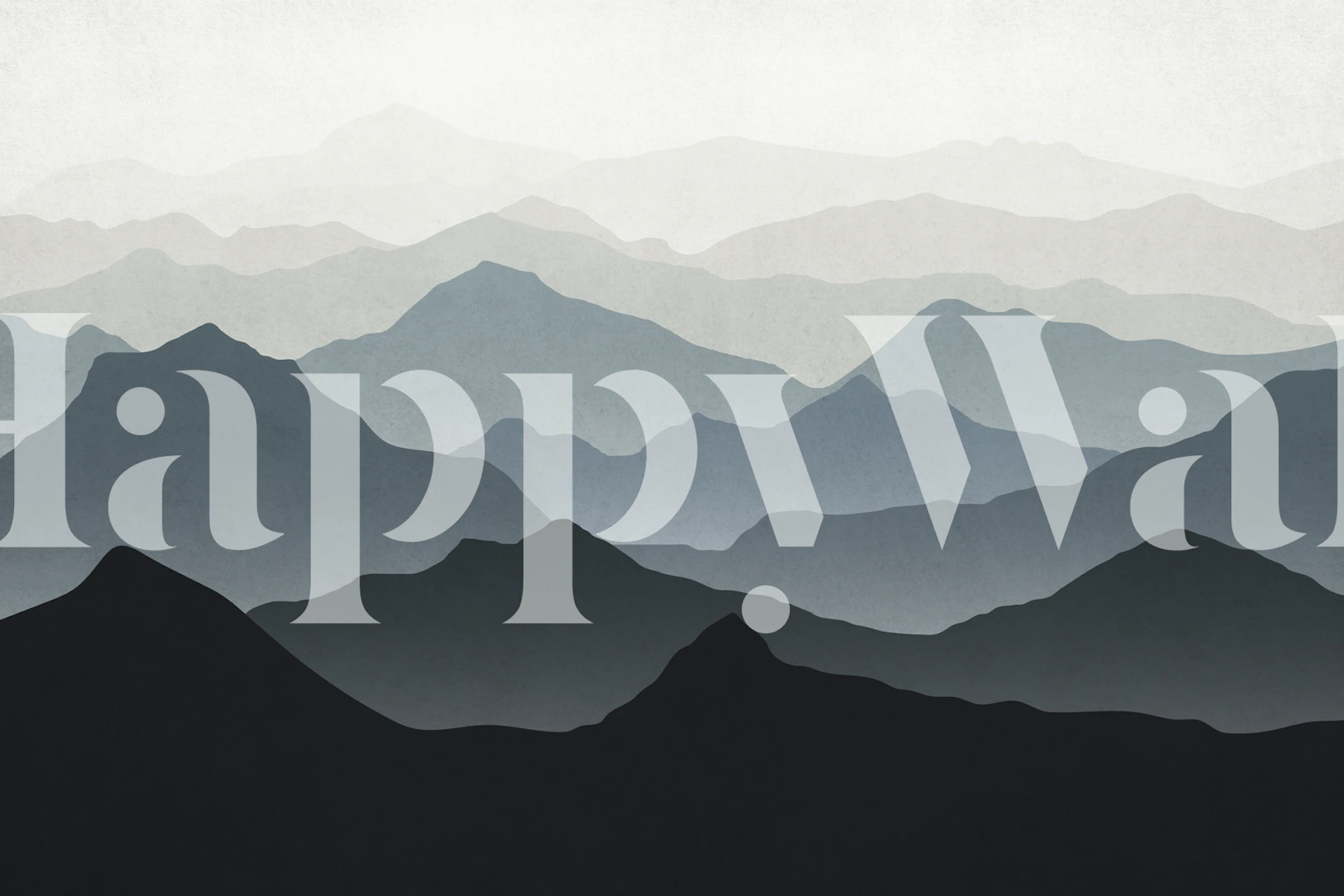 Design de papier peint Mountain II dans une pièce