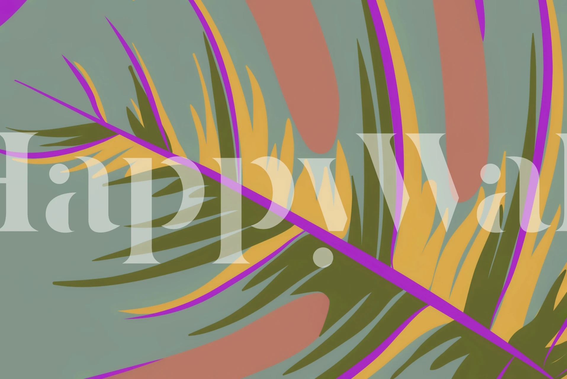 Minimal Bright Monstera Leaf wallpaper in a room