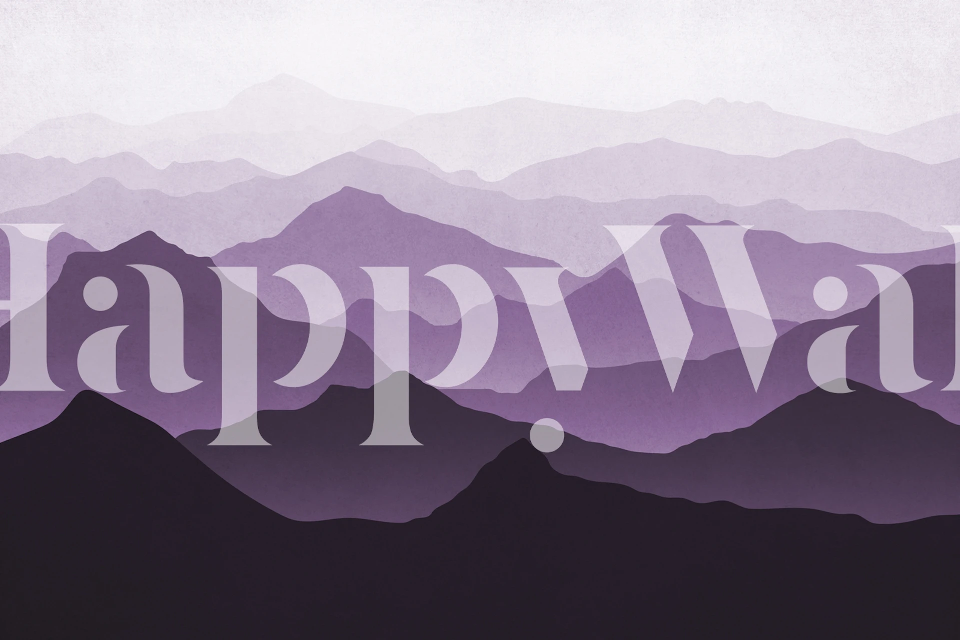 Purple Mountains II Tapet med lugnande violetta bergslandskap