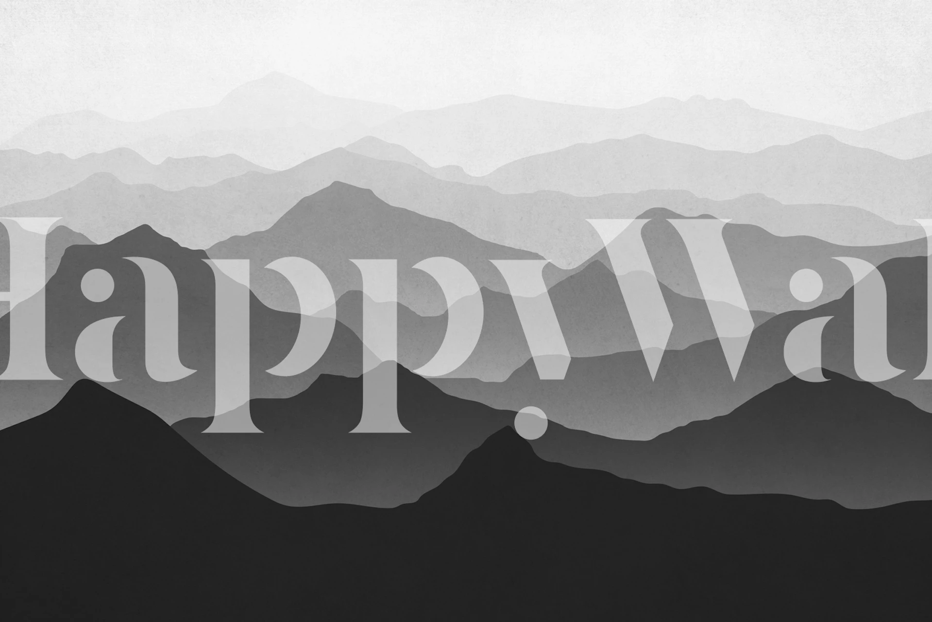 Gray Mountains II Wallpaper in Room