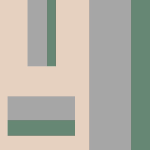 Vintage Green Beige Simple Geo