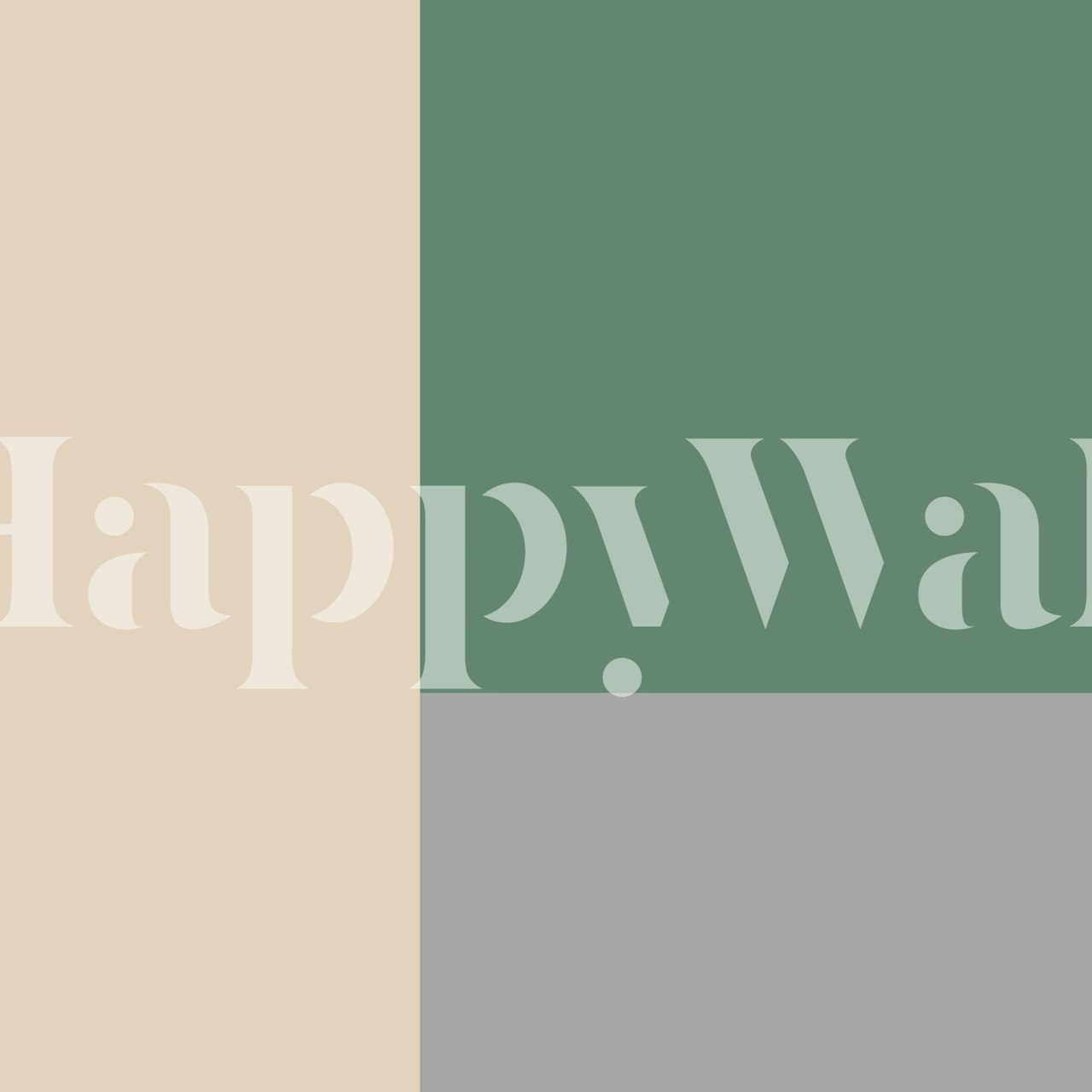 Green Minimal Colorblock Geo tapet i ett rum