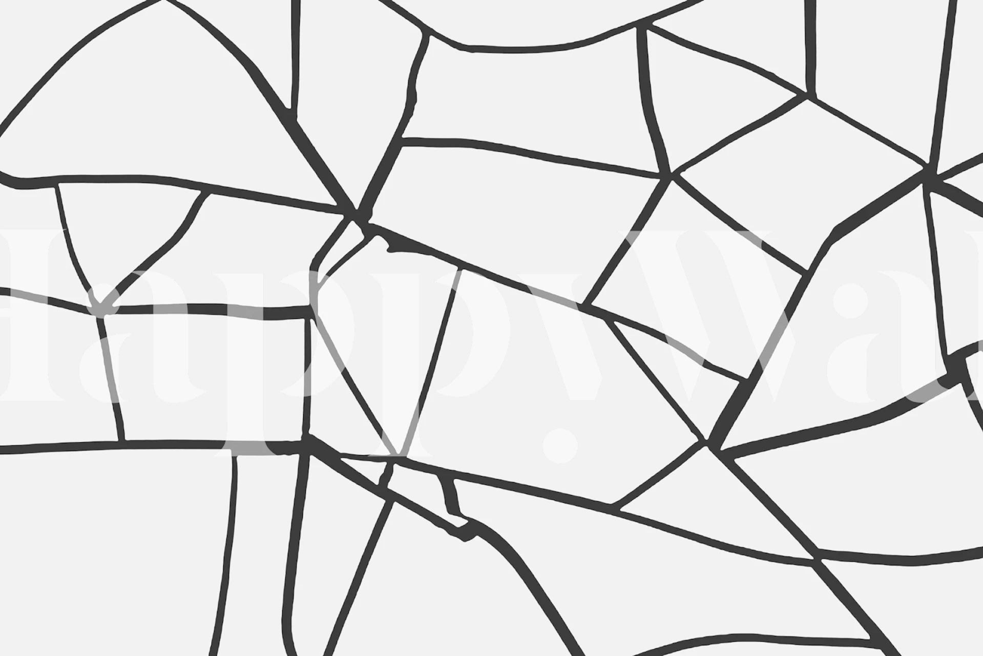 Minimal Terrazzo Black White wallpaper in a room