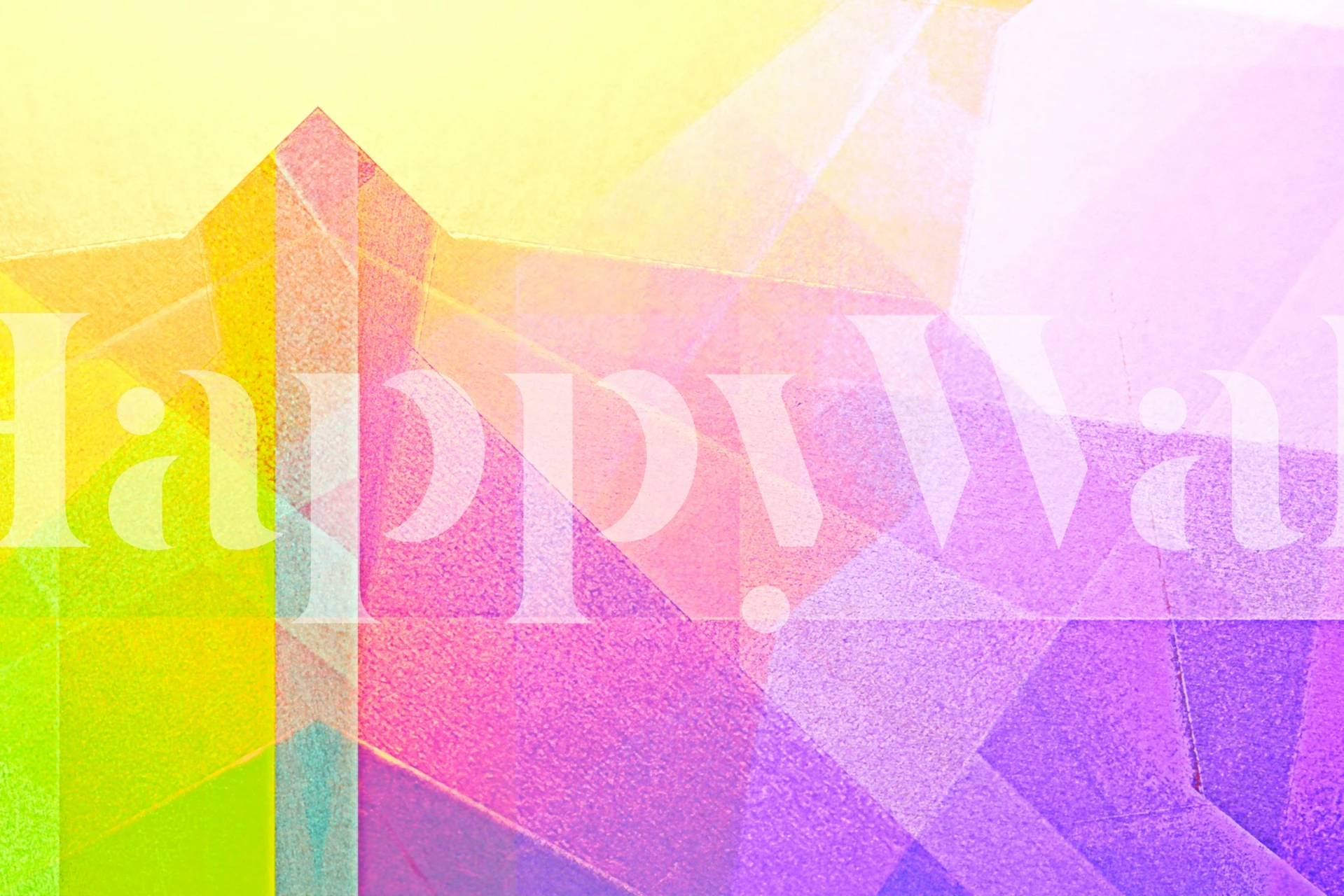 Geometric abstract pattern in purple and green wallpaper