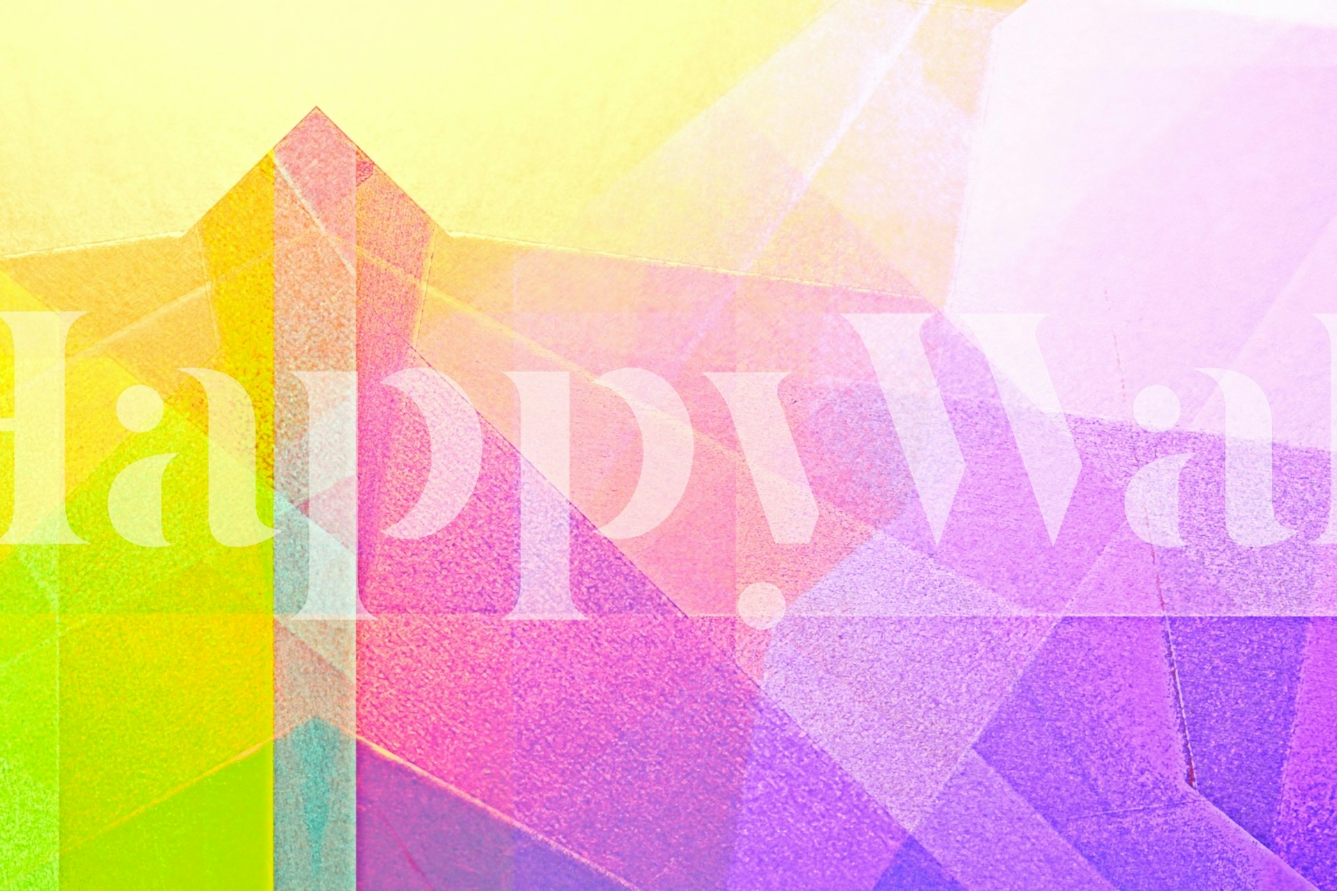 Geometric abstract pattern in purple and green wallpaper