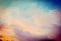 Soft Turquoise Sunrise Clouds tapete